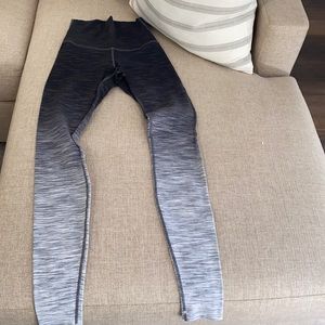 Lululemon high waisted graduated stripe leggings
